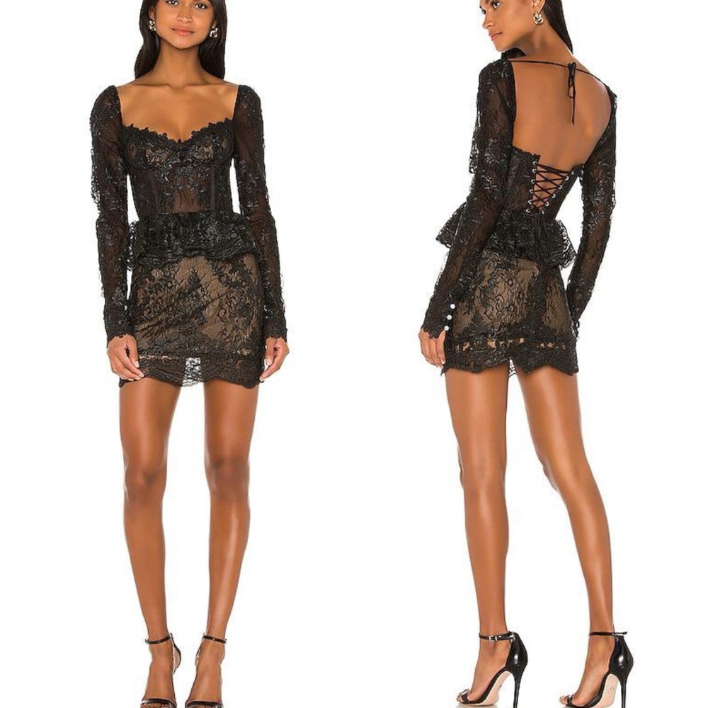 V. Chapman Black Lace Dress
